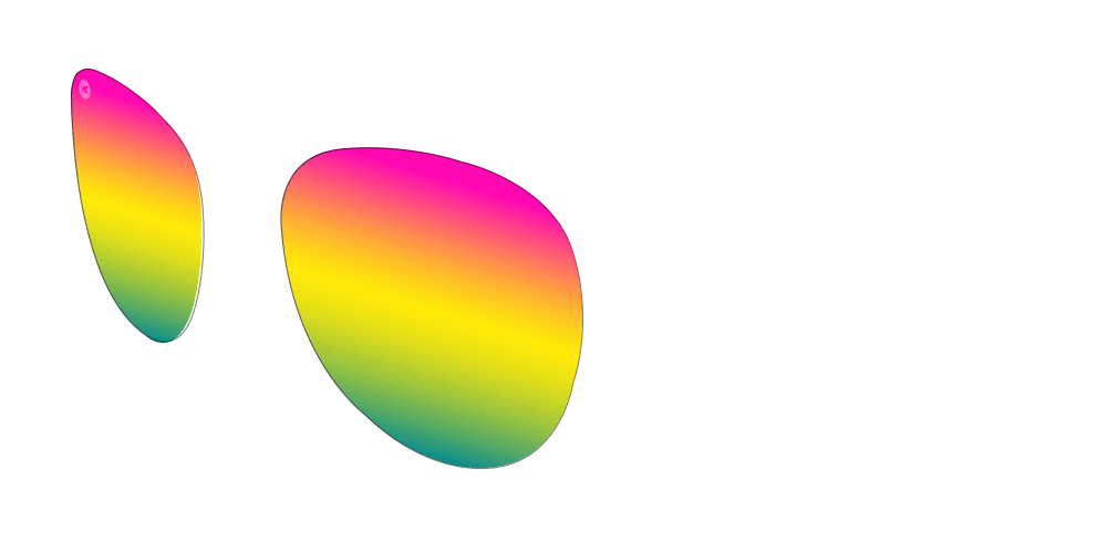 Knockaround Mai Tais Lens - Custom Lens - Rainbow POLARIZED